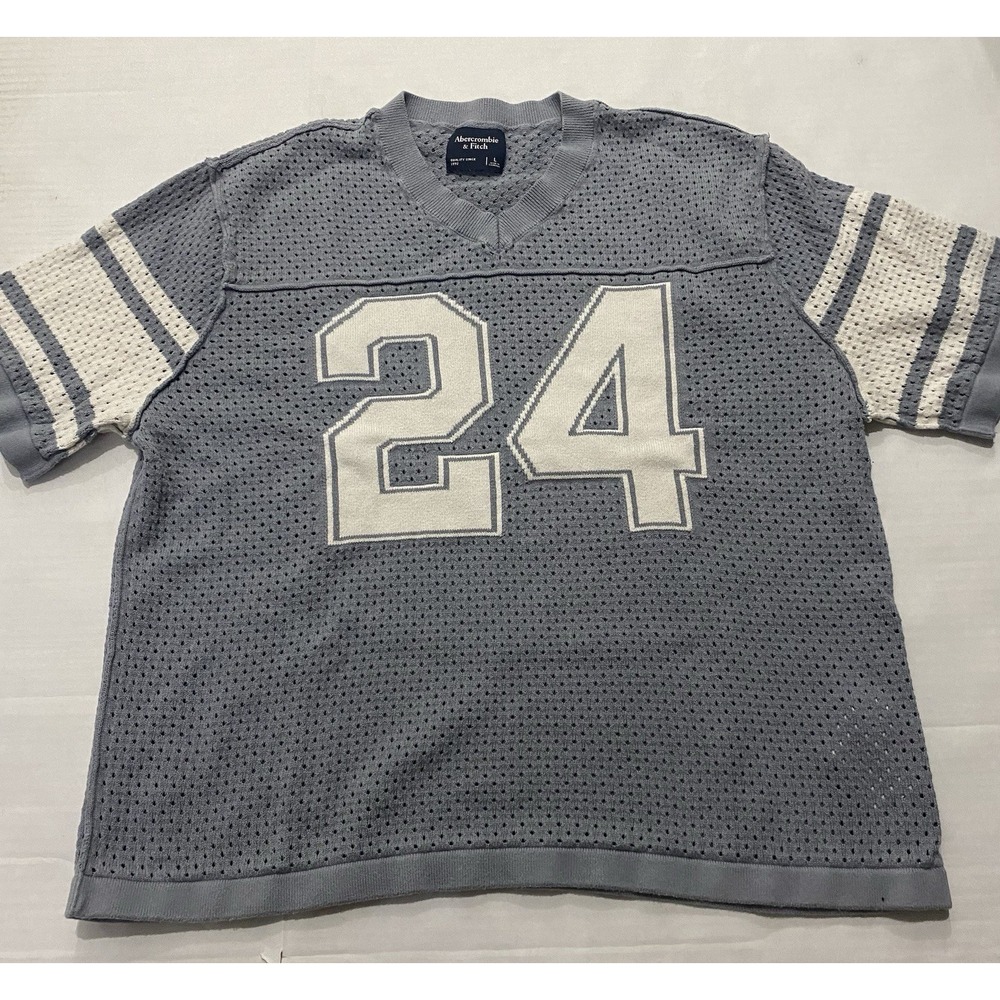 Abercrombie Fitch Gray #24 Jersey. Large